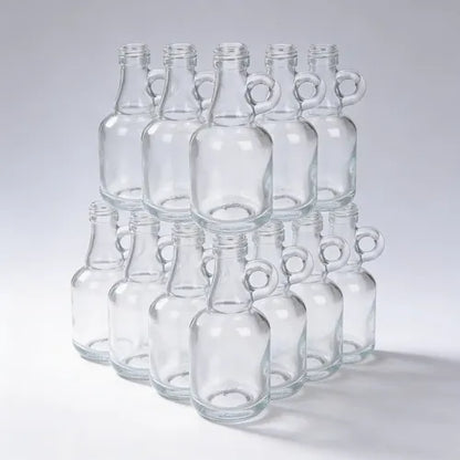 Pack 12 Mini Botella De Vidrio 50ml Con Asa