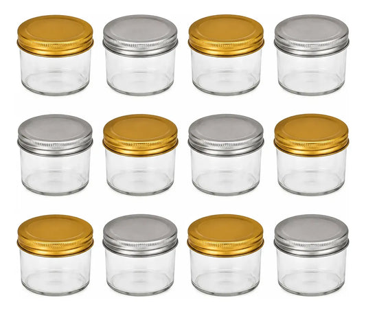 Pack 12 Frascos De Vidrio 100ml Tapa Metalica