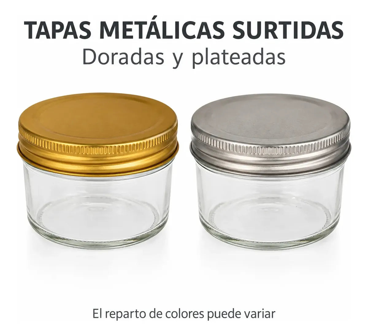 Pack 12 Frascos De Vidrio 100ml Tapa Metalica