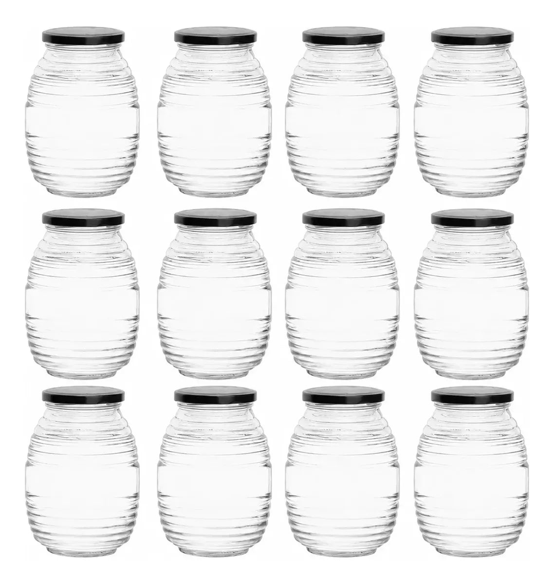 Pack 12 Frasco Conservero De Vidrio Panal 750ml