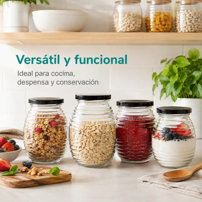 Pack 12 Frasco Conservero De Vidrio Panal 750ml