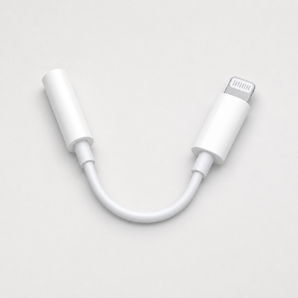Adaptador compacto para audio 3,5 mm en vista superior