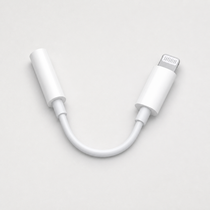 Adaptador compacto para audio 3,5 mm en vista superior
