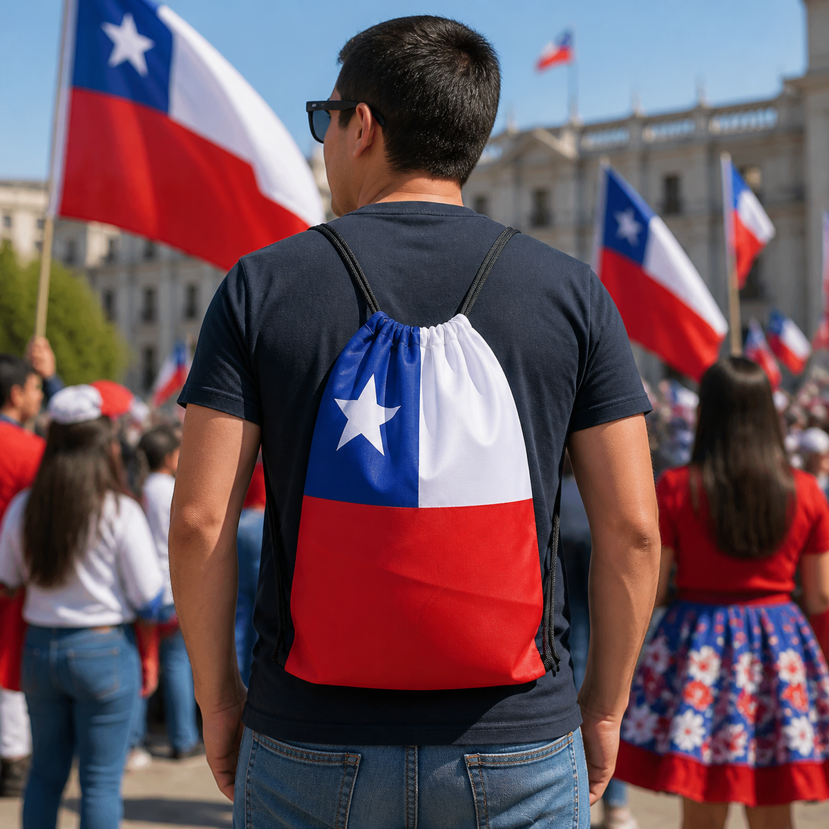 Mochila saco Bandera de Chile - imagen 2