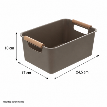 basket organizer con medidas aproximadas