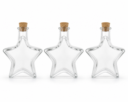Pack Botellas de Vidrio Estrella 380 ml con Tapa de Corcho | 12, 18 o 24 Unidades