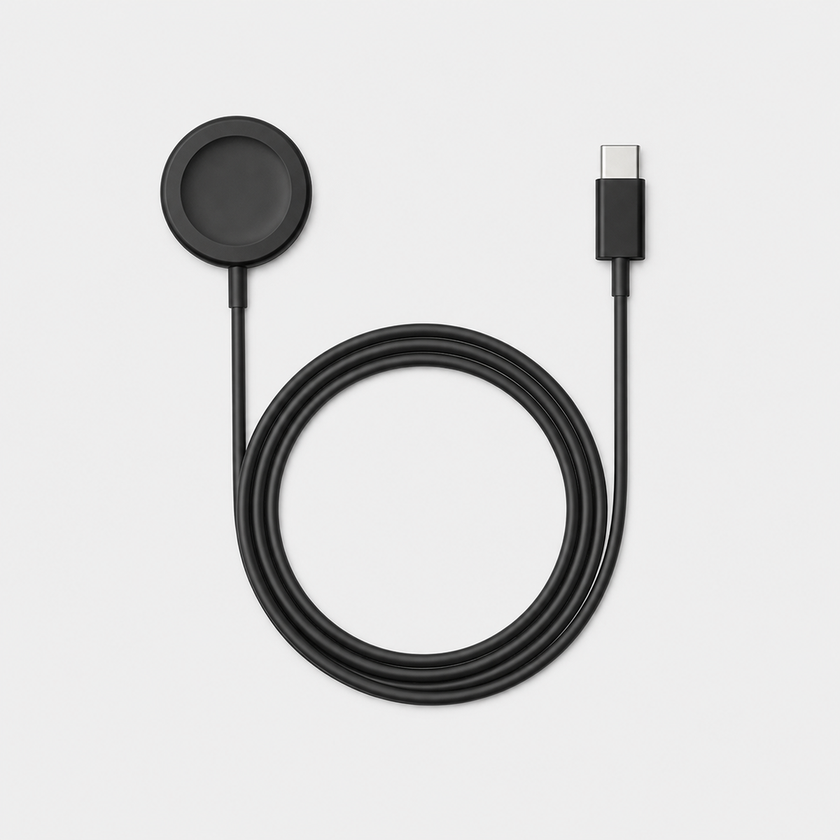 Cable cargador magnético para reloj en vista superior
