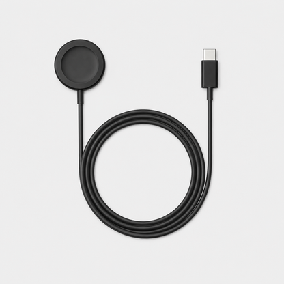 Cable cargador magnético para reloj en vista superior