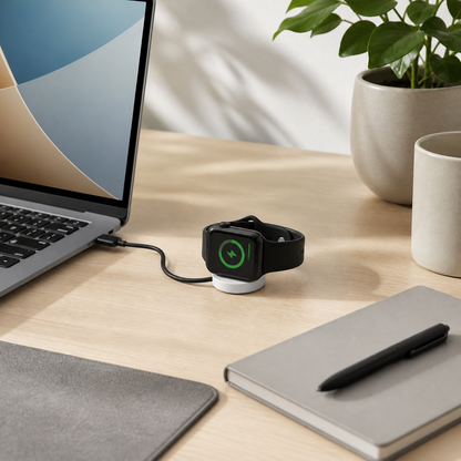 Cargador magnético para reloj en escritorio