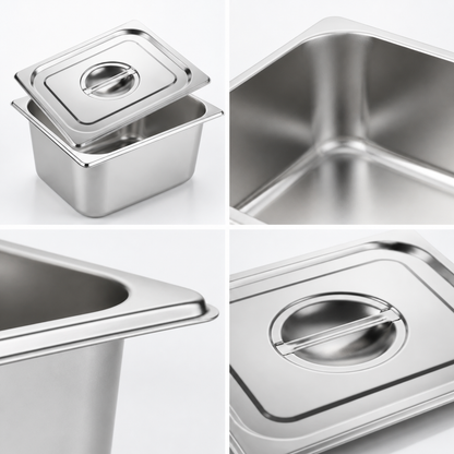 Detalles del recipiente de acero inoxidable