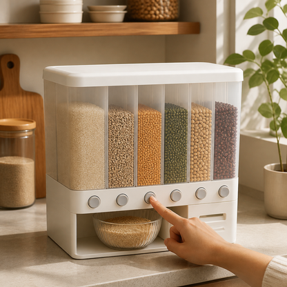 Dispensador de alimentos secos vista elevada