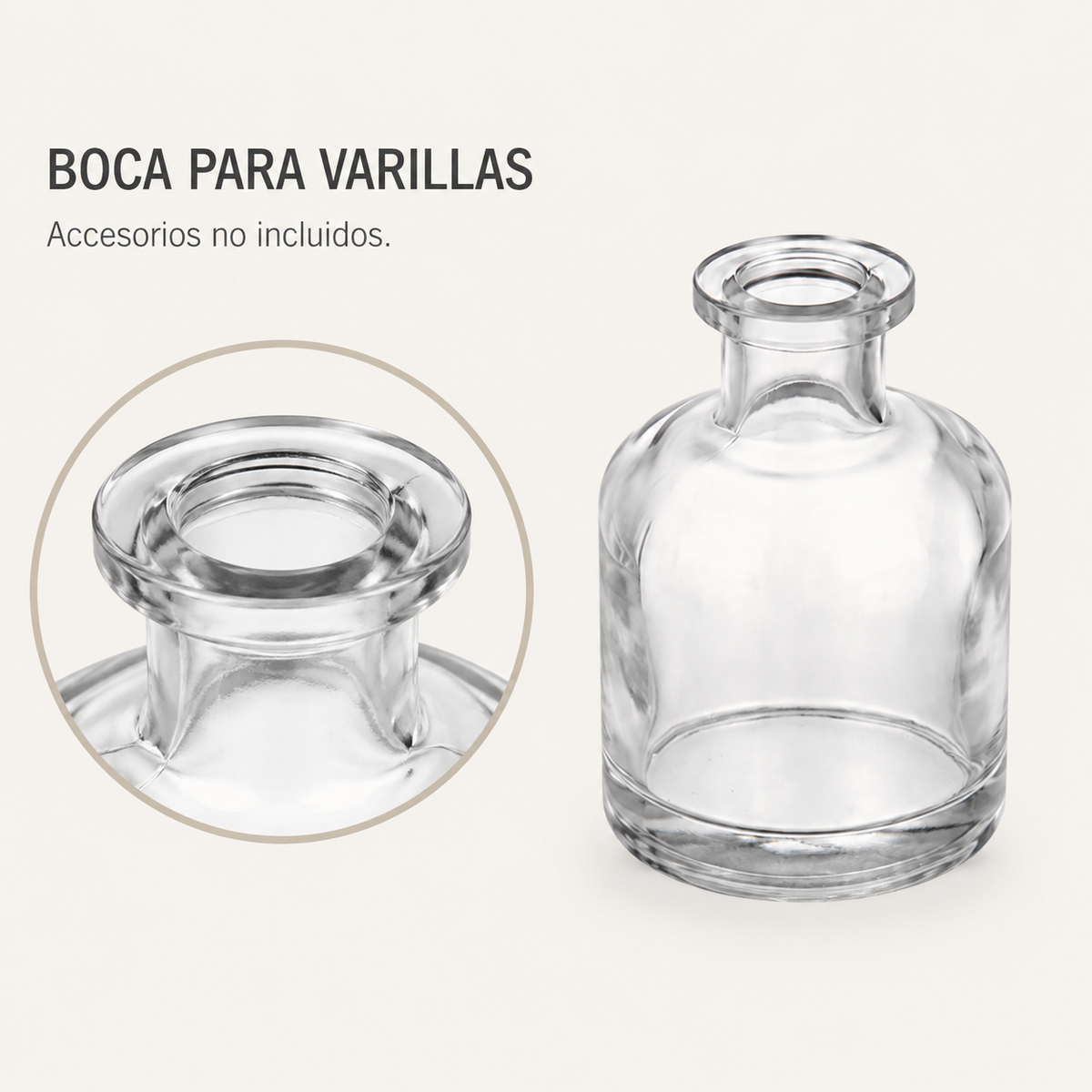 Pack 5 Botellas De Vidrio Difusor De Aromas 50 Ml