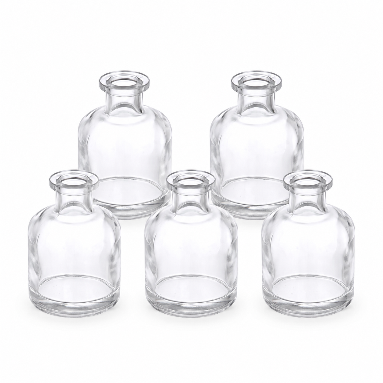 Pack 5 Botellas De Vidrio Difusor De Aromas 50 Ml