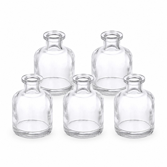 Pack 5 Botellas De Vidrio Difusor De Aromas 50 Ml