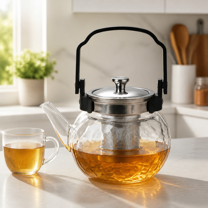 Tetera Infusor De Vidrio Té Infusor Acero Inoxidable 1.5 Lts