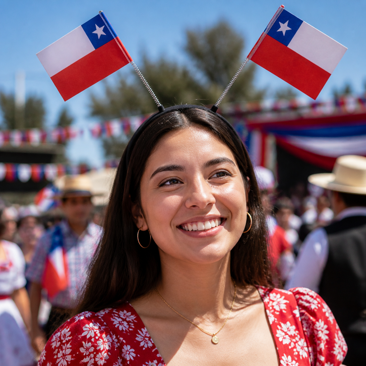 Cintillo con banderas de Chile - imagen 2