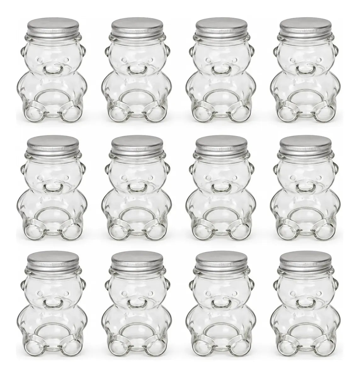 Pack 12 Botella Osito De Vidrio 130 Ml
