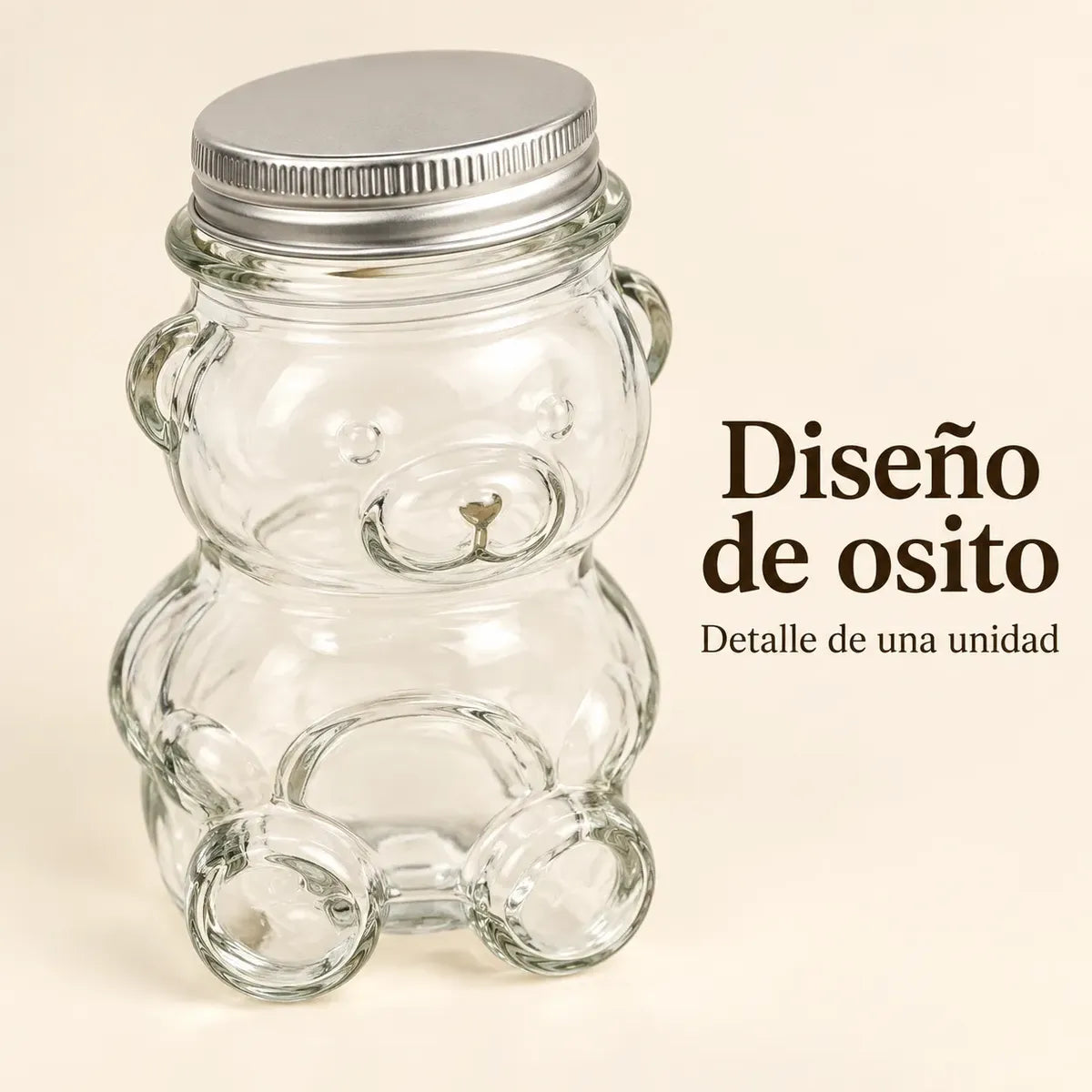 Pack 12 Botella Osito De Vidrio 130 Ml