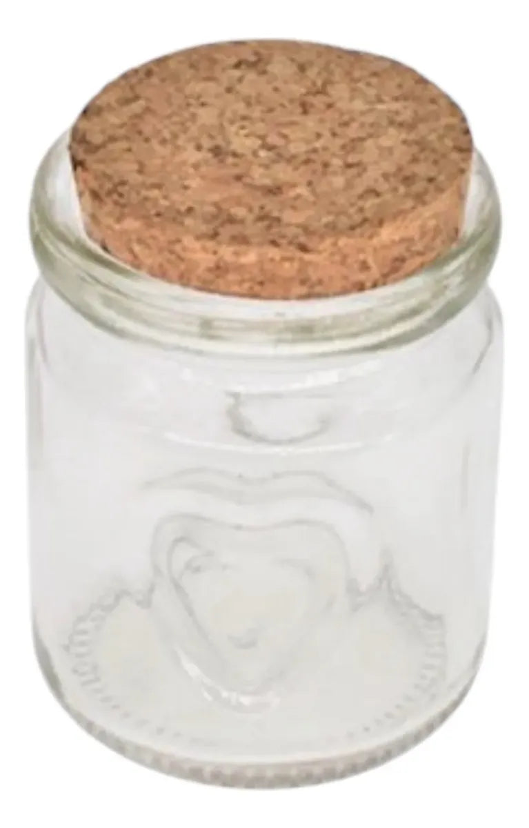 Pack 12 Frascos Vidrio 220 Ml Con Tapa De Corcho
