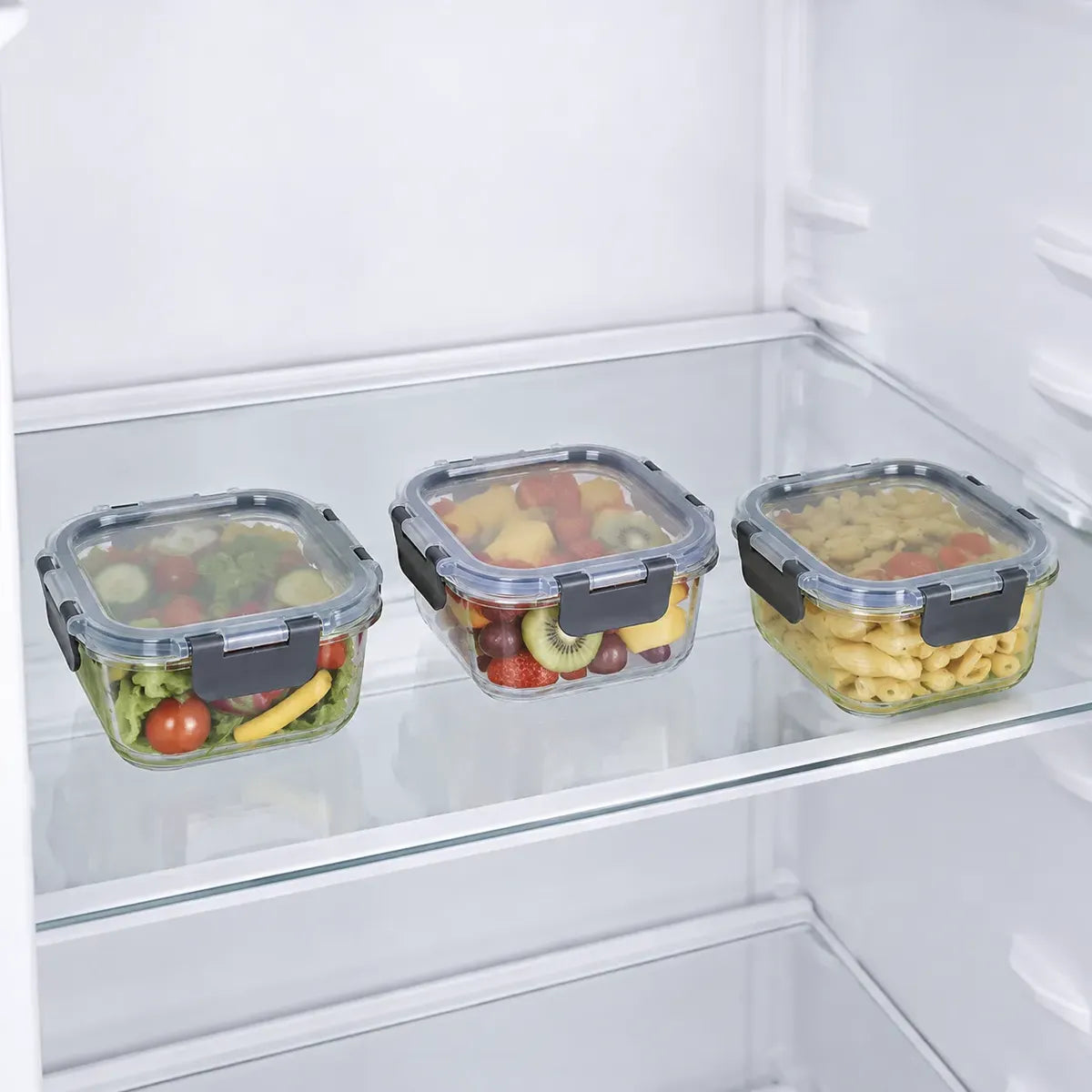 Pack De 3 Tupper Hermético Vidrio 520ml