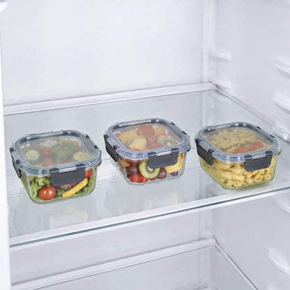 Pack De 3 Tupper Hermético Vidrio 520ml