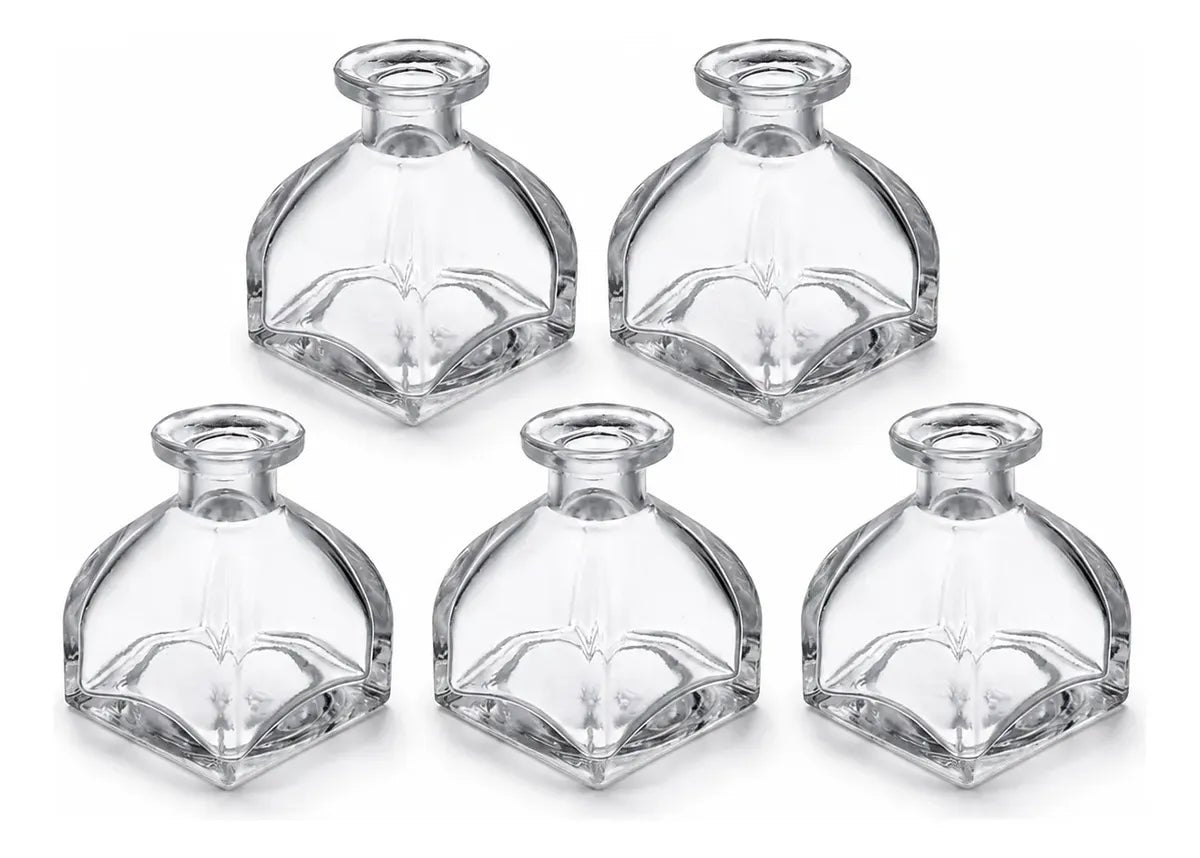 Pack 5 Frascos De Vidrio 50 Ml Tipo Mongol Para Difusor