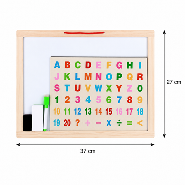 Medidas 37 por 27 cm del juego educativo de ortografía