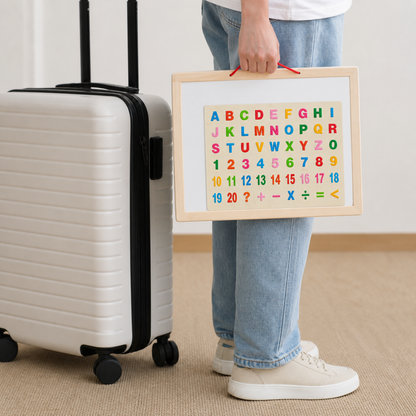 Juego educativo de ortografía portátil con asa de transporte