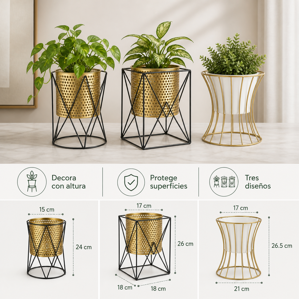 Beneficios del macetero metálico elevado