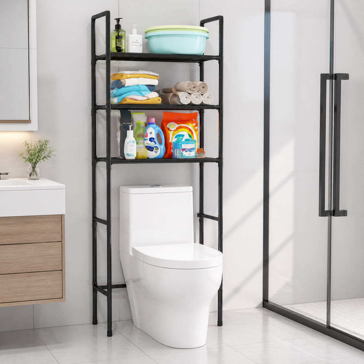 Estante Organizador sobre Inodoro 4 Niveles 155 cm - imagen 3