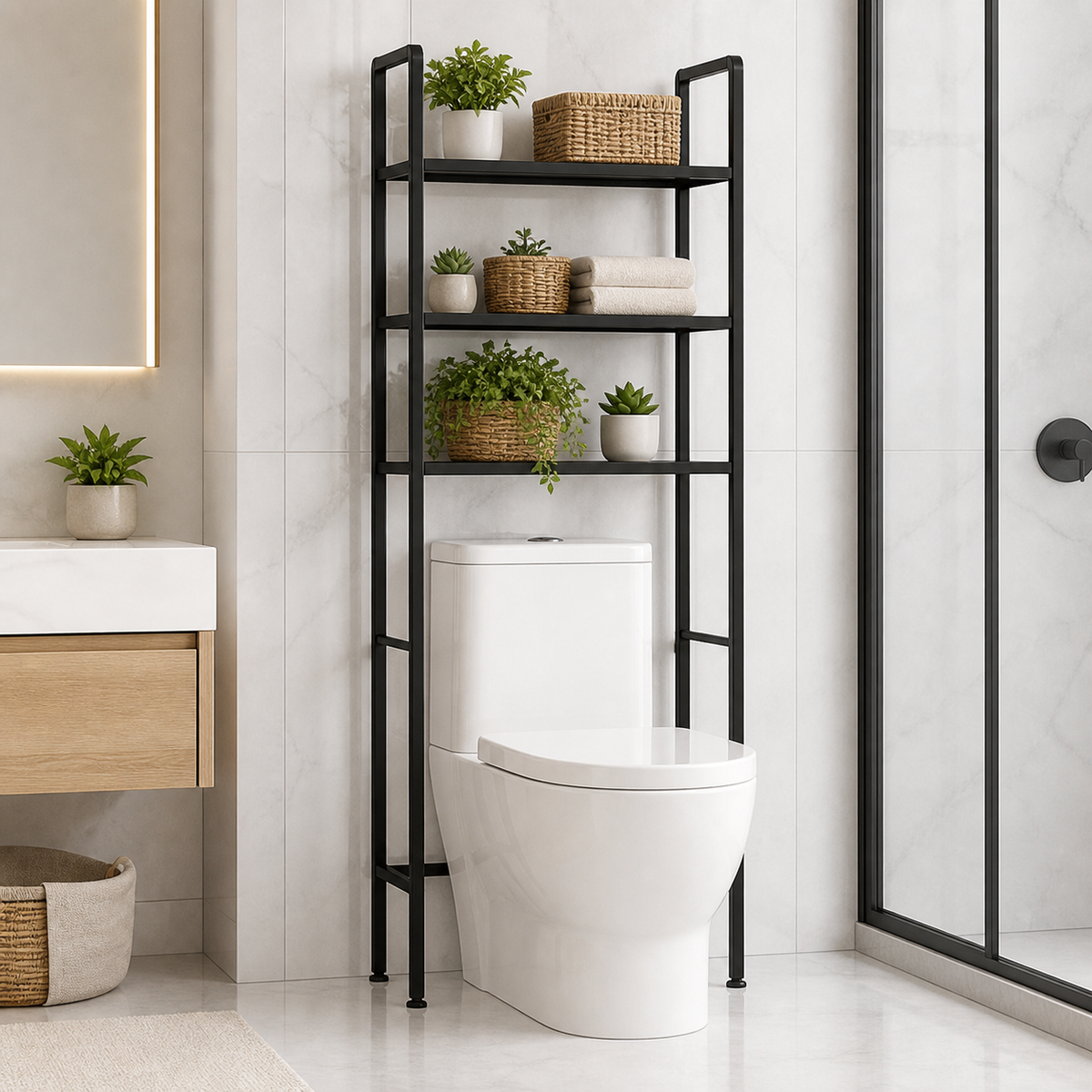 Estante Organizador sobre Inodoro 4 Niveles 155 cm - imagen 4