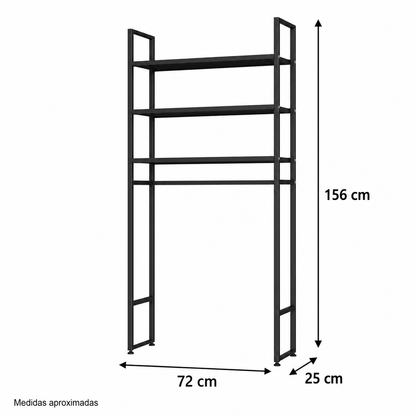 over washer rack con medidas aproximadas