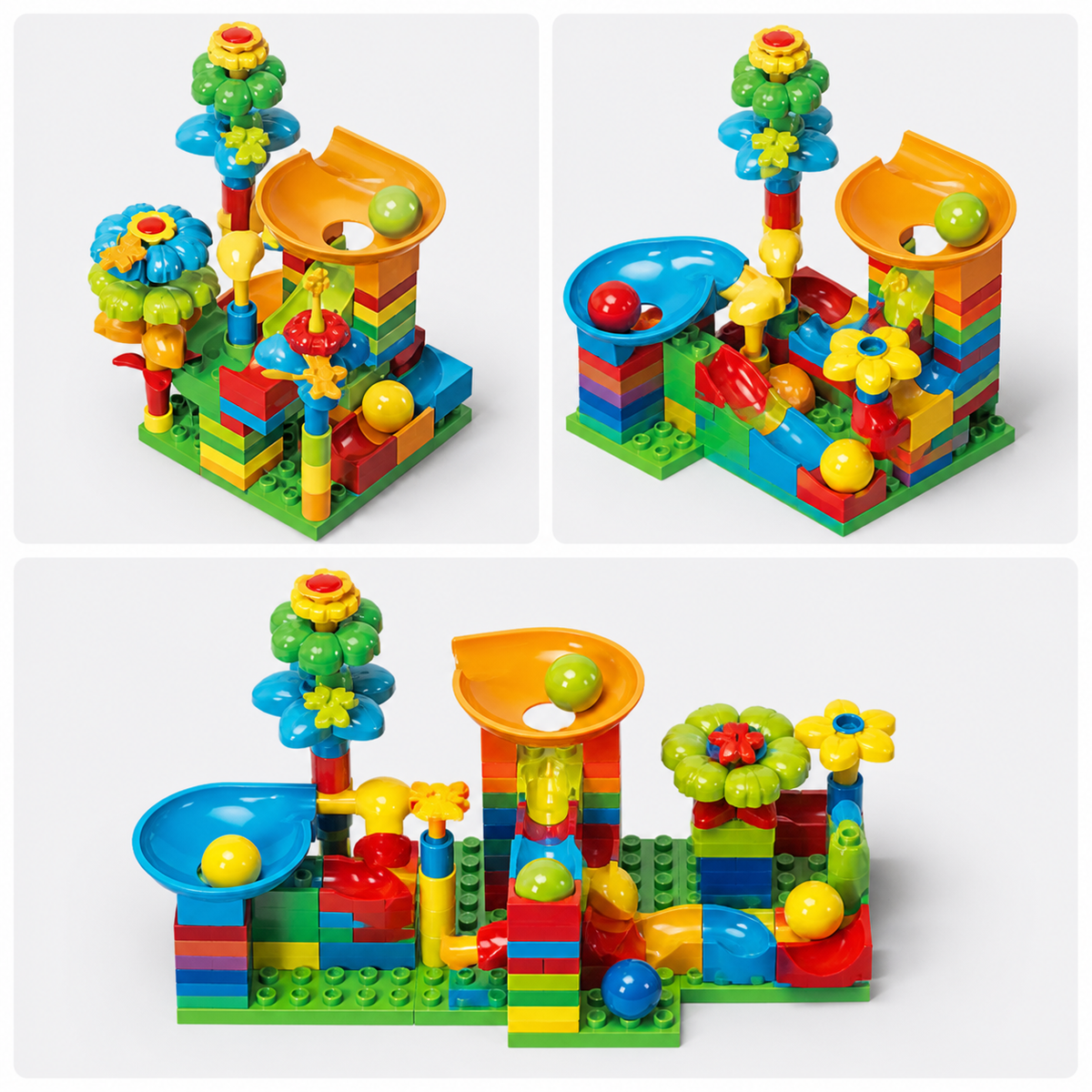 Configuraciones modulares de pista de bolitas de 71 piezas