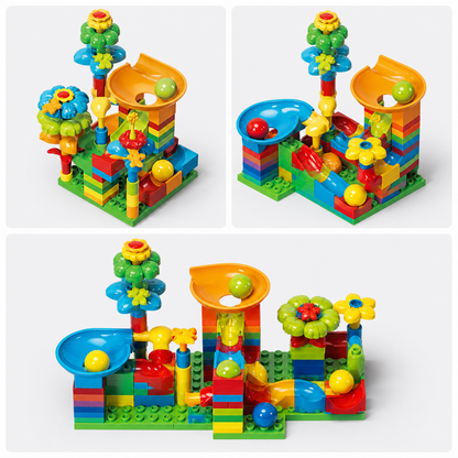 Configuraciones modulares de pista de bolitas de 71 piezas