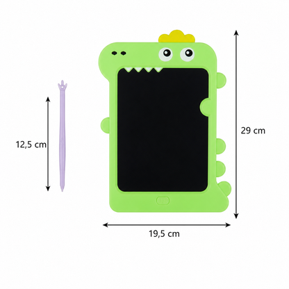 Medidas de pizarra LCD dinosaurio de 10 pulgadas y lápiz