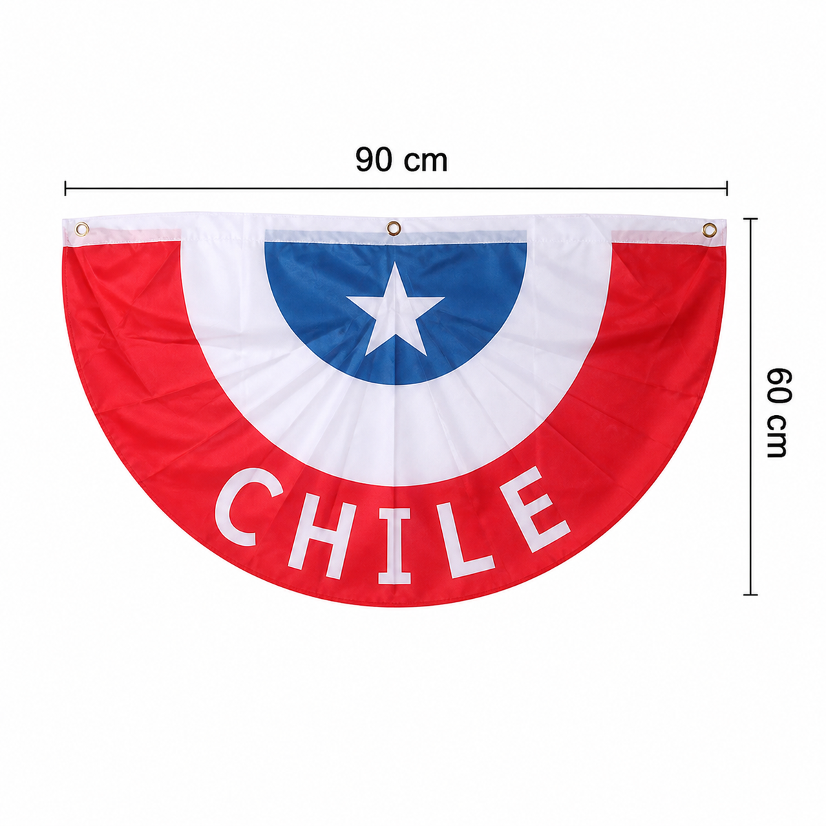 Bandera decorativa semicircular de Chile - imagen 5
