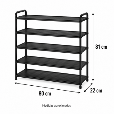 shoe rack 5 con medidas aproximadas