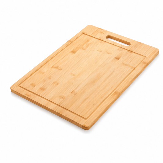 Tabla de cortar de bambú con asa